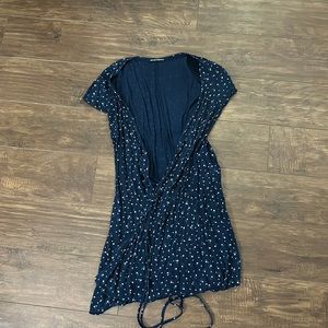 Navy blue brandy Melville dress with flowers. Good condition
